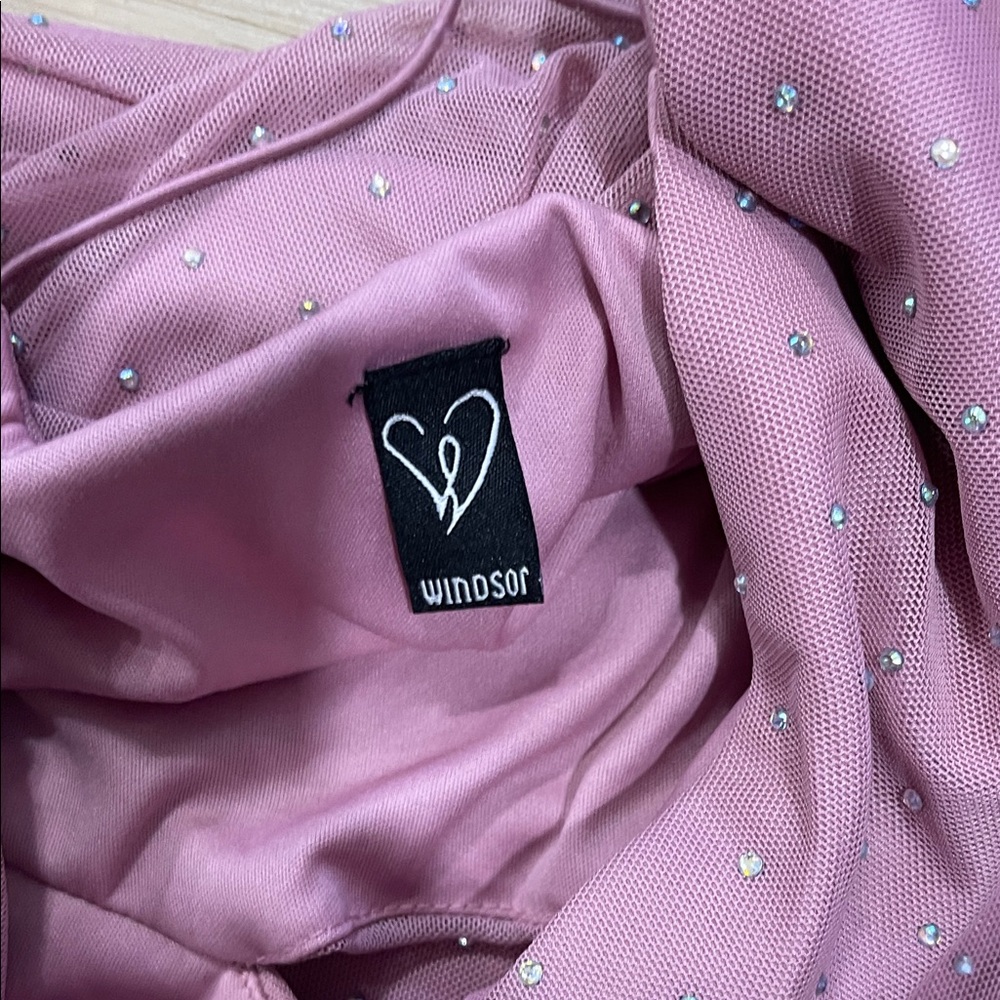 Chic Pink Ruched Mini Dress - Picture 3 of 5